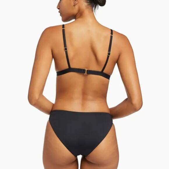 NWT Vitamin A Moss Black Bralette Bikini Top 10 L D-DDD EcoLux Swim Padded - Picture 4 of 9